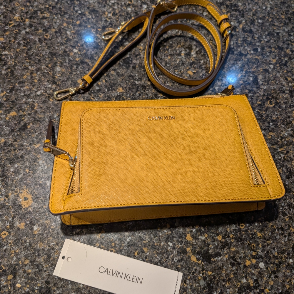 Calvin Klein Yellow Crossbody Bag - Picture 3 of 6
